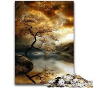 1000 Pieces Jigsaw Puzzles For Teens And Adults Golden Tree Landscape Educational Family Game Is Ideal As Gifts for The Whole Family for 14+ 50x75cm