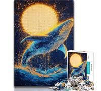1000 Pieces Jigsaw Puzzles For Teens And Adults Golden Whale 1000 Pieces for Adults,Stress Reliever Staycation Kill Time Parent-child Interaction 38x26cm