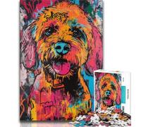 1000 Pieces Jigsaw Puzzles For Teens And Adults Goldendoodle Dog,Stress Reliever Difficult Challenge Is Ideal As Gifts for The Whole Family (75x50cm)