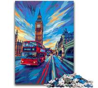 1000 Pieces Jigsaw Puzzles For Teens And Adults Graffiti Big Ben Puzzles for Adults,Learning Educational Toys Family Games Gifts for Friends And Family (50x75cm)