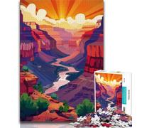 1000 Pieces Jigsaw Puzzles For Teens And Adults Grand Canyon Sunset,Stress Reliever Difficult Challenge Is Ideal As Gifts for The Whole Family (38x26cm)
