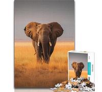 1000 Pieces Jigsaw Puzzles For Teens And Adults Grassland Elephants 1000 Pieces for Adults,Educational Games DIY Toys Great Gifts And Toys 75x50cm