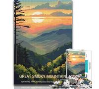 1000 Pieces Jigsaw Puzzles For Teens And Adults Great Smoky Mountains,for Educational Game Challenge Toy Deal As Gifts for The Whole Family (75x50cm)