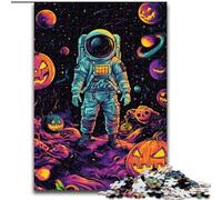1000 Pieces Jigsaw Puzzles For Teens And Adults Halloween Astronaut, Family Game Stress Reliever Difficult Challenge A Work of Art for Ages 14+ (Size 50x75cm)