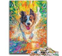 1000 Pieces Jigsaw Puzzles For Teens And Adults Happy Border Collie Adult Puzzles,Family Educational Games Home Decoration Gift (38x26cm)