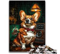 1000 Pieces Jigsaw Puzzles For Teens And Adults Happy Corgi 1000 Pieces for Teenagers,Challenging Game Toys Wall Decoration Unique Birthday And Xmas Gifts (50x75cm)