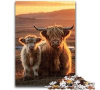1000 Pieces Jigsaw Puzzles For Teens And Adults Highland Cow Teenager Puzzles,for Challenging Toy Game And Family Play (75x50cm)