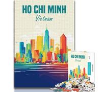1000 Pieces Jigsaw Puzzles For Teens And Adults Ho Chi Minh Vietnam,Vibrant And Unique Design Relaxing & Challenging Puzzle Experience (75x50cm)