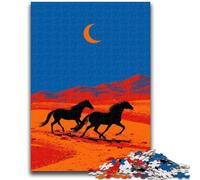 1000 Pieces Jigsaw Puzzles For Teens And Adults Horses in The Desert for Age 14+ Intellectual Game Christmas Birthday Gifts 26x38cm