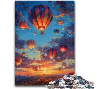 1000 Pieces Jigsaw Puzzles For Teens And Adults Hot Air Balloon Oil Painting Educational Family Game Is Ideal As Gifts for The Whole Family for 14+ 26x38cm
