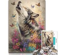 1000 Pieces Jigsaw Puzzles For Teens And Adults Howling Wolf Oil Painting 1000 Pieces for Adults,Educational Stress Relief Toy Great Gifts And Toys 26x38cm