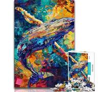 1000 Pieces Jigsaw Puzzles For Teens And Adults Humpback Whale 1000 Pieces for Teenagers,Decompressing Intellectual Educational Toy Perfect Decoration 38x26cm