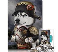 1000 Pieces Jigsaw Puzzles For Teens And Adults Husky Dog Emperor Napoleon Adult Jigsaw,Educational Games Wall Decoration Unique Birthday And Xmas Gifts (size 75x50cm)