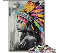 1000 Pieces Jigsaw Puzzles For Teens And Adults Indian Princess Graffiti,learning Educational Is Ideal As A Gift for The Whole Family 38x52cm