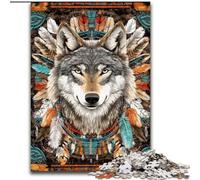 1000 Pieces Jigsaw Puzzles For Teens And Adults Indian Wolf, for Age 14 Years And over Home Decor As A Gift for The Whole Family And Friends (Size 50x75cm)