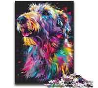 1000 Pieces Jigsaw Puzzles For Teens And Adults Irish Wolfhound Dog Art Family Entertainment Toys with Matching Poster And Trivia Sheet 50x75cm