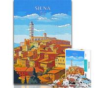 1000 Pieces Jigsaw Puzzles For Teens And Adults Italy Siena Travel,Challenging Game Toys for Is Ideal As A Gift for The Whole Family (38x26cm)
