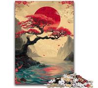 1000 Pieces Jigsaw Puzzles For Teens And Adults Japanese Cherry Blossoms for Age 14+ Quiz Game Fun at Home Activities, Birthday Present,Travel Gifts 50x75cm
