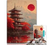 1000 Pieces Jigsaw Puzzles For Teens And Adults Japanese Style Temple,Family Game Stress Reliever Difficult Challenge Enhance Love between Couples 38x26cm