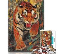1000 Pieces Jigsaw Puzzles For Teens And Adults Japanese Style Tiger,for Educational Game Challenge Toy Deal As Gifts for The Whole Family (38x26cm)