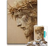 1000 Pieces Jigsaw Puzzles For Teens And Adults Jesus Art,Stress Reliever Difficult Challenge Is Ideal As Gifts for The Whole Family (38x26cm)