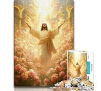 1000 Pieces Jigsaw Puzzles For Teens And Adults Jesus in The Garden,Toys Educational Games Stress Relieving Great Gifts And Toys (38x26cm)