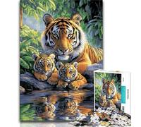 1000 Pieces Jigsaw Puzzles For Teens And Adults Jungle Tiger Adult Jigsaw,Educational Games Wall Decoration Unique Birthday And Xmas Gifts (size 38x26cm)