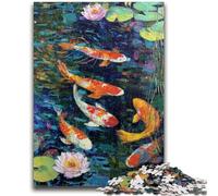 1000 Pieces Jigsaw Puzzles For Teens And Adults Koi Fish Adult Puzzles,Family Educational Games Home Decoration Gift (38x26cm)