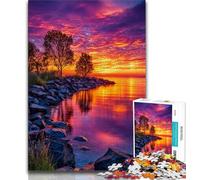 1000 Pieces Jigsaw Puzzles For Teens And Adults Lake at Sunset Puzzles for Adults,Family Game Stress Reliever Difficult Challenge Suitable for Couples (size 75x50cm)