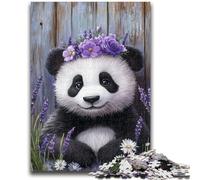 1000 Pieces Jigsaw Puzzles For Teens And Adults Lavender Panda Challenging Game And Family Play Educational Game for Birthday, Chrismas 26x38cm