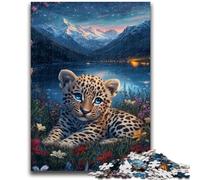 1000 Pieces Jigsaw Puzzles For Teens And Adults Leopard Baby 1000 Piece Puzzle,Challenging Game Toys Wall Decoration Unique Birthday And Xmas Gifts (26x38cm)