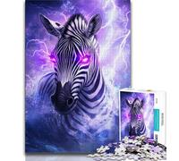 1000 Pieces Jigsaw Puzzles For Teens And Adults Lightning Zebra 1000 Piece Puzzle,Stress Reliever Staycation Kill Time Wishlist with Santa Claus (size 75x50cm)