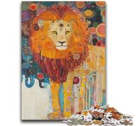 1000 Pieces Jigsaw Puzzles For Teens And Adults Lion Art Stress Reliever Difficult Challenge Is Ideal As Gifts for The Whole Family 50x75cm