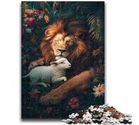 1000 Pieces Jigsaw Puzzles For Teens And Adults Lions And Lambs, Family Activity Unique Home Decor And Gifts for Ages 14+ 50X75CM