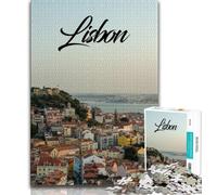 1000 Pieces Jigsaw Puzzles For Teens And Adults Lisbon Portugal,Vibrant And Unique Design Relaxing & Challenging Puzzle Experience (38x26cm)