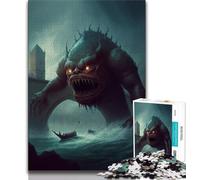 1000 Pieces Jigsaw Puzzles For Teens And Adults Monster Invasion 1000 Pieces for Adults,deal As Gifts for The Whole Family for Ages 14+ 38x26cm