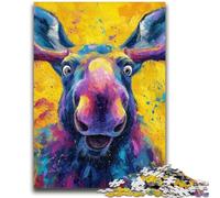 1000 Pieces Jigsaw Puzzles For Teens And Adults Moose Oil Painting Puzzles,Educational Stress Relief Toy Great Gifts And Toys (26x38cm)