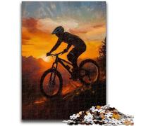1000 Pieces Jigsaw Puzzles For Teens And Adults Mountain Biking for Age 14+ Intellectual Game Christmas Birthday Gifts 26x38cm