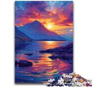 1000 Pieces Jigsaw Puzzles For Teens And Adults Mountains at Sunset 1000 Pieces for Teenagers,Decompressing Intellectual Educational Toy Perfect Decoration (38x26cm)
