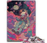 1000 Pieces Jigsaw Puzzles For Teens And Adults Music Astronaut Cat Adult Puzzles,Challenging Game Gifts for Is Ideal As A Gift for The Whole Family (26x38cm)