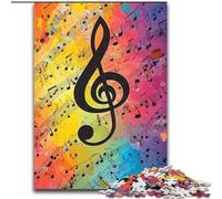 1000 Pieces Jigsaw Puzzles For Teens And Adults Music Notes, Train Your Brain And Hands Unique Birthday And Gifts for Age 14+ (size 26x38cm)