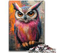 1000 Pieces Jigsaw Puzzles For Teens And Adults Mysterious Owl Stress Reliever Difficult Challenge Is Ideal As Gifts for The Whole Family 26x38cm