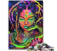 1000 Pieces Jigsaw Puzzles For Teens And Adults Neon Anime Snake Girl 1000 Pieces for Teenagers,Fun Games Wall Decoration Unique Birthday And Xmas Gifts (50x75cm)