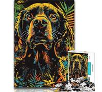 1000 Pieces Jigsaw Puzzles For Teens And Adults Neon Dog Adult Jigsaw,Educational Toys & Games for Adults And Teenagers (size 38x26cm)