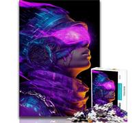 1000 Pieces Jigsaw Puzzles For Teens And Adults Neon Warriors,Stress Reliever Difficult Challenge Is Ideal As Gifts for The Whole Family 38X26CM