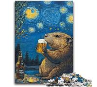 1000 Pieces Jigsaw Puzzles For Teens And Adults Night Sky Beer Capybara 1000 Piece Jigsaw,Toys Educational Games Stress Relieving Unique Birthday And Gifts (75x50cm)