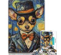 1000 Pieces Jigsaw Puzzles For Teens And Adults Night Sky Chihuahua Adult Puzzles,learning Educational for Is Ideal As A Gift for The Whole Family 38x26cm