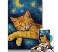 1000 Pieces Jigsaw Puzzles For Teens And Adults Night Sky Night Sky Cat,for Educational Game Challenge Toy Deal As Gifts for The Whole Family (38x26cm)