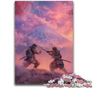 1000 Pieces Jigsaw Puzzles For Teens And Adults Ninja at The Foot of Mount Fuji Vibrant And Unique Design Relaxing & Challenging Puzzle Experience 26x38cm