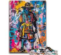1000 Pieces Jigsaw Puzzles For Teens And Adults Ninja Samurai Oil Painting Stress Reliever Difficult Challenge Is Ideal As Gifts for The Whole Family 50x75cm